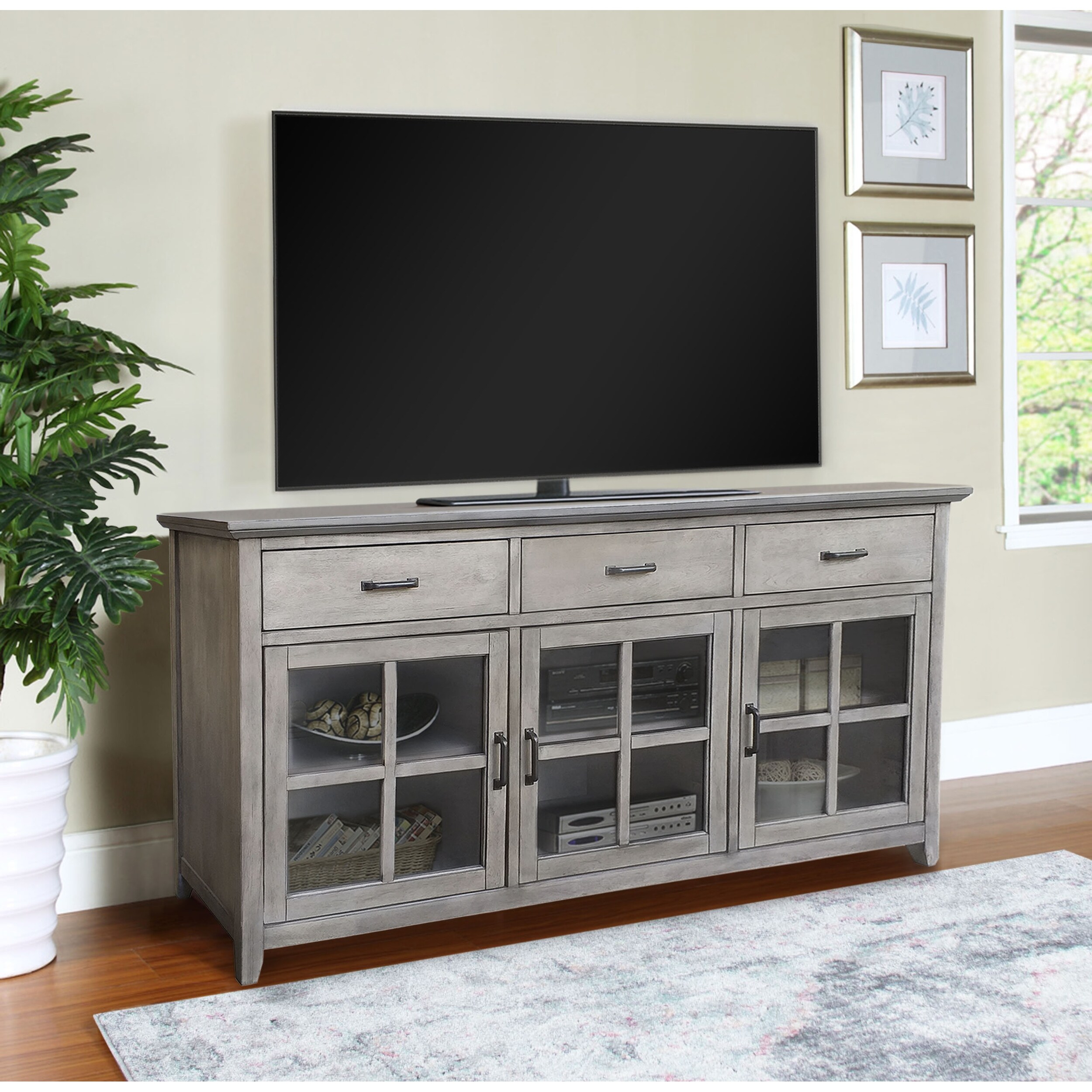 Abbyson Oliver Traditional 70 Inch Wood Media Console