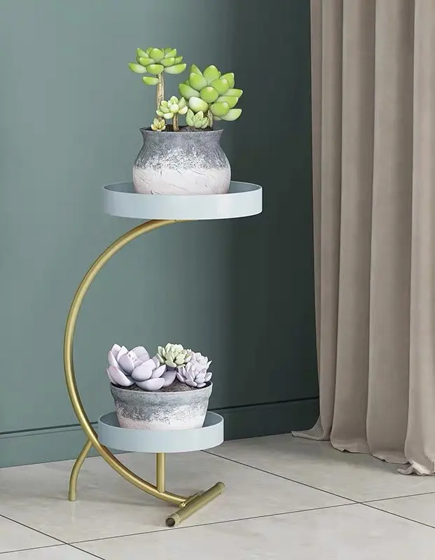 Multi layer Nordic simple iron pot holder  suitable for indoor and outdoor shelving