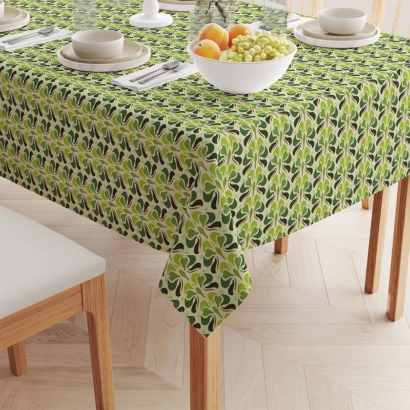 Square Tablecloth， 100% Cotton， 52x52， Floral 100