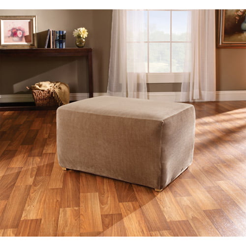 Sure Fit Stretch Stripe Ottoman Slipcover