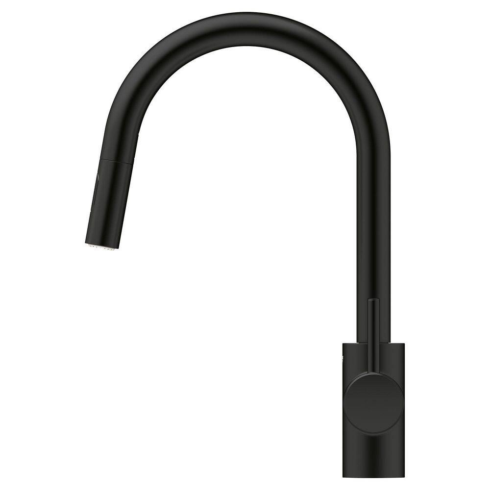 GROHE Concetto Single-Handle Pull-Out Sprayer Kitchen Faucet 1.75 GPM in Matte Black 326652433