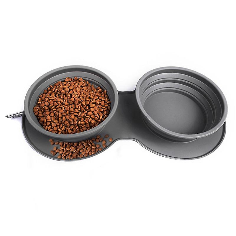 Collapsible dog slow feeder bowl