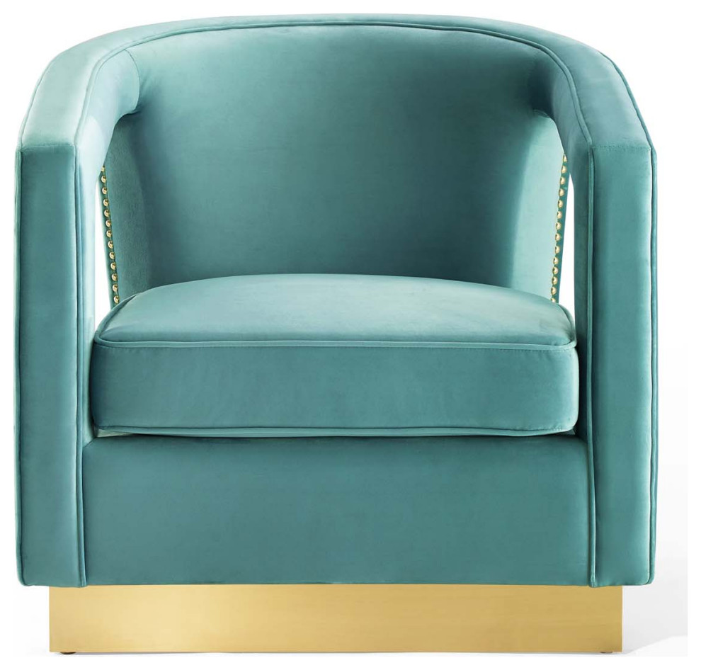 Frolick Performance Velvet Armchair by Modway   Contemporary   Armchairs And Accent Chairs   by Modern Furniture LLC  Houzz