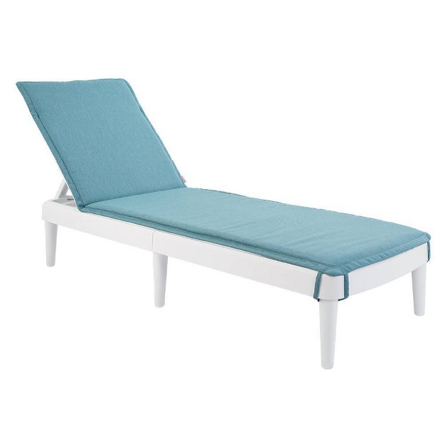 Tahiti Rattan Chaise Lounge Cushion Sky Blue Lagoon