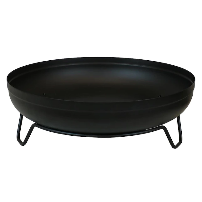 Sunnydaze Decor RCM-542 23.5-in W Black Steel Wood-Burning Fire Pit