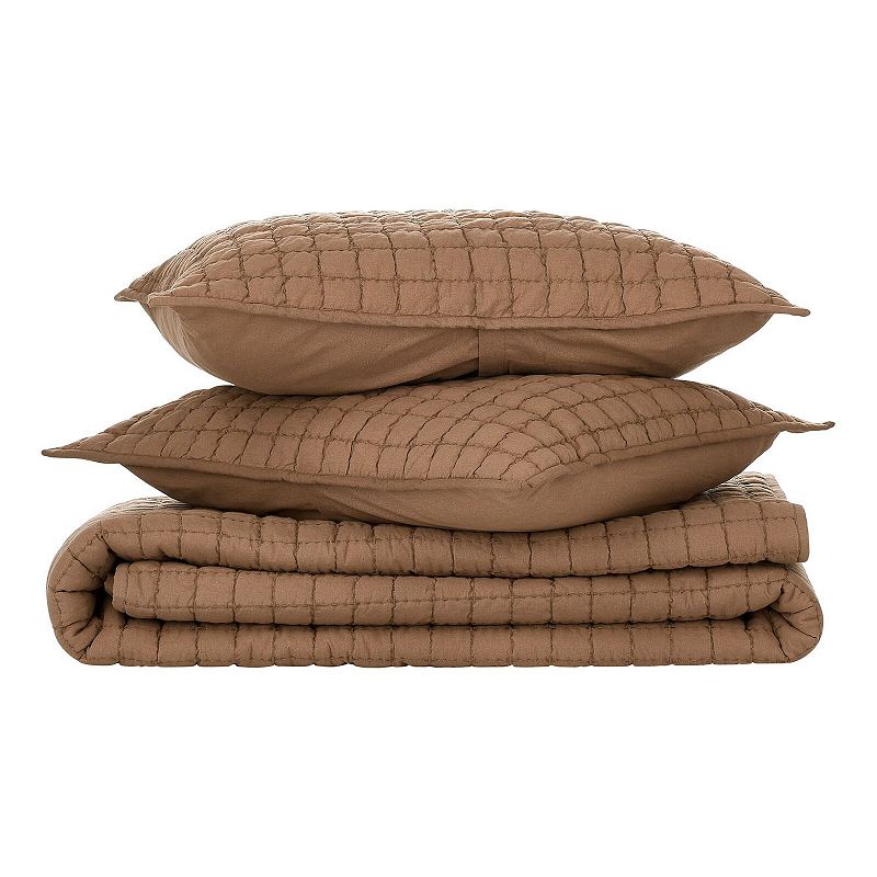 Nate Home by Nate Berkus Solid Cotton Textured Quilt Set