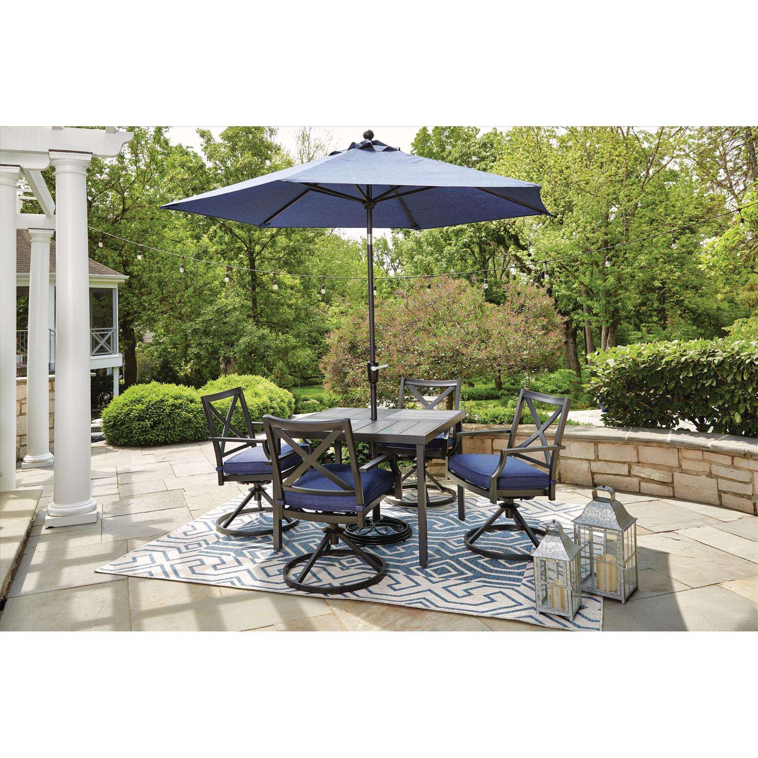 Living Accents Salem 5 pc Dining Set Navy