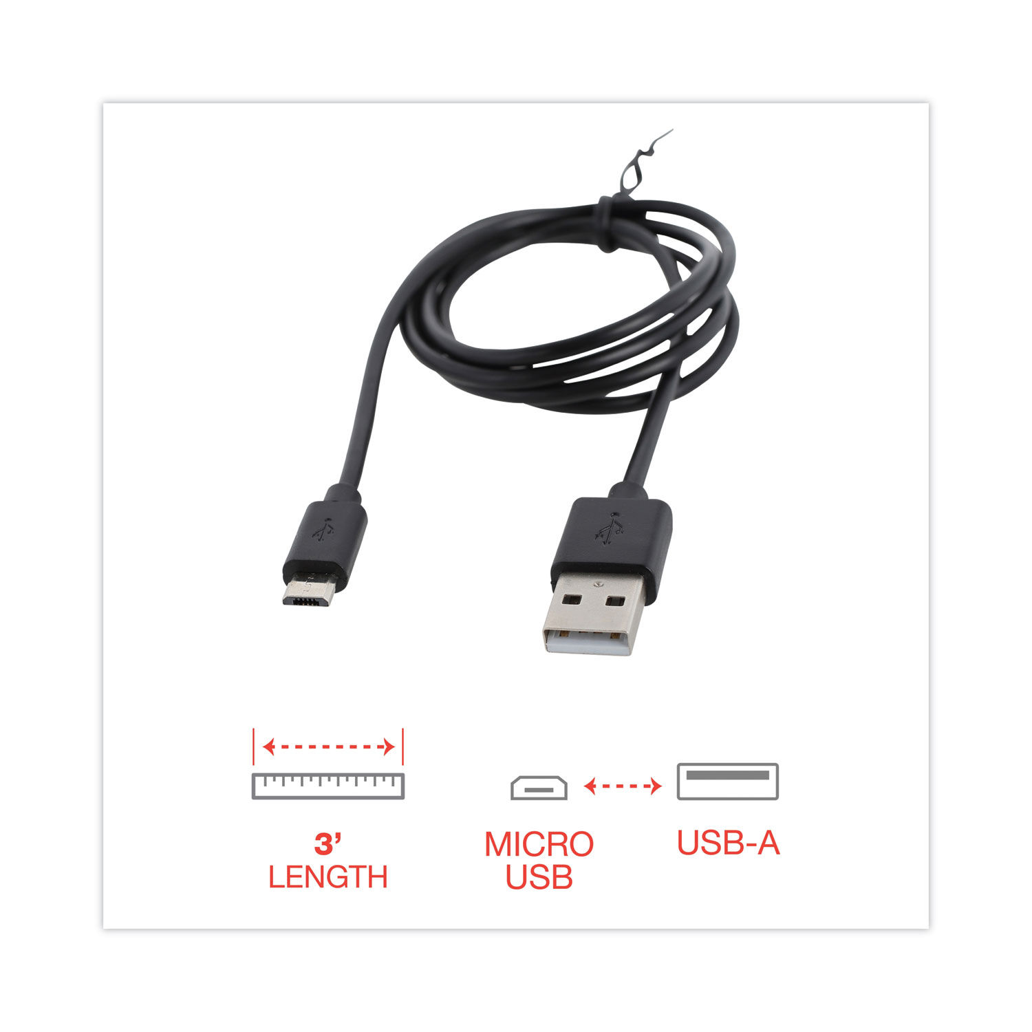 USB to Micro USB Cable by Innoveraandreg; IVR30006