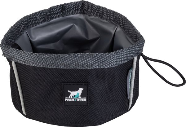 Pounce + Fetch Foldable Travel Dog and Cat Bowl， 3-cup