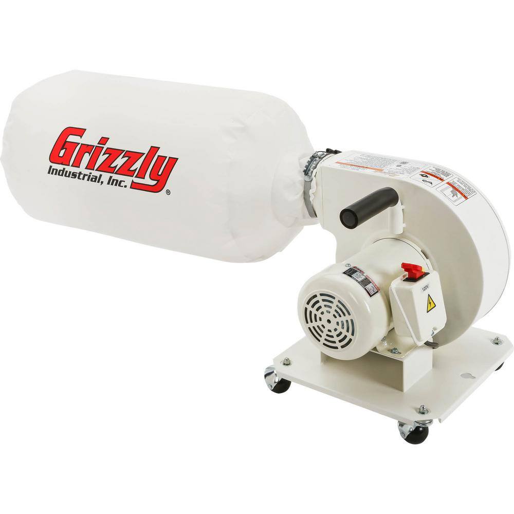 Grizzly Industrial 1 HP Light Duty Dust Collector - Polar Bear Series G1163P