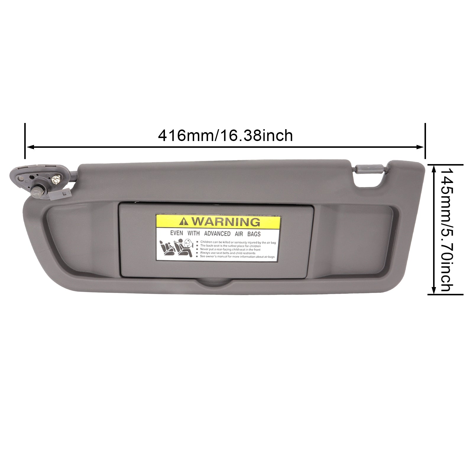 XUKEY Sun Visor Left Driver Side For Honda Civic 2006 2007 2008 2009 2010 2011 Gray Without Sunroof