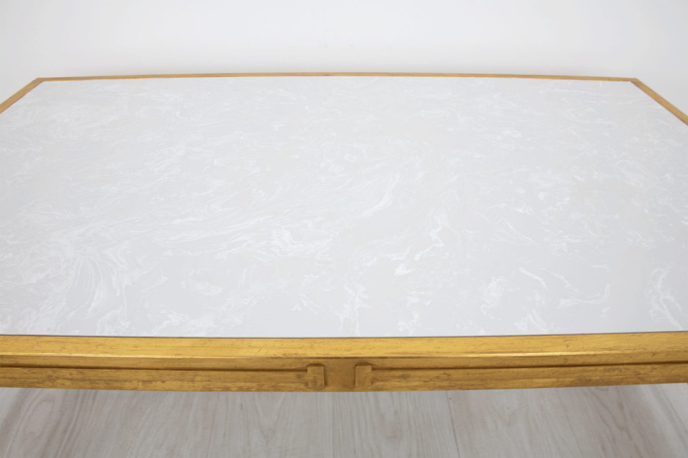 Tacito Champagne  ampGold Coffee Table   Contemporary   Coffee Tables   by Peachtree Fine Furniture  Houzz