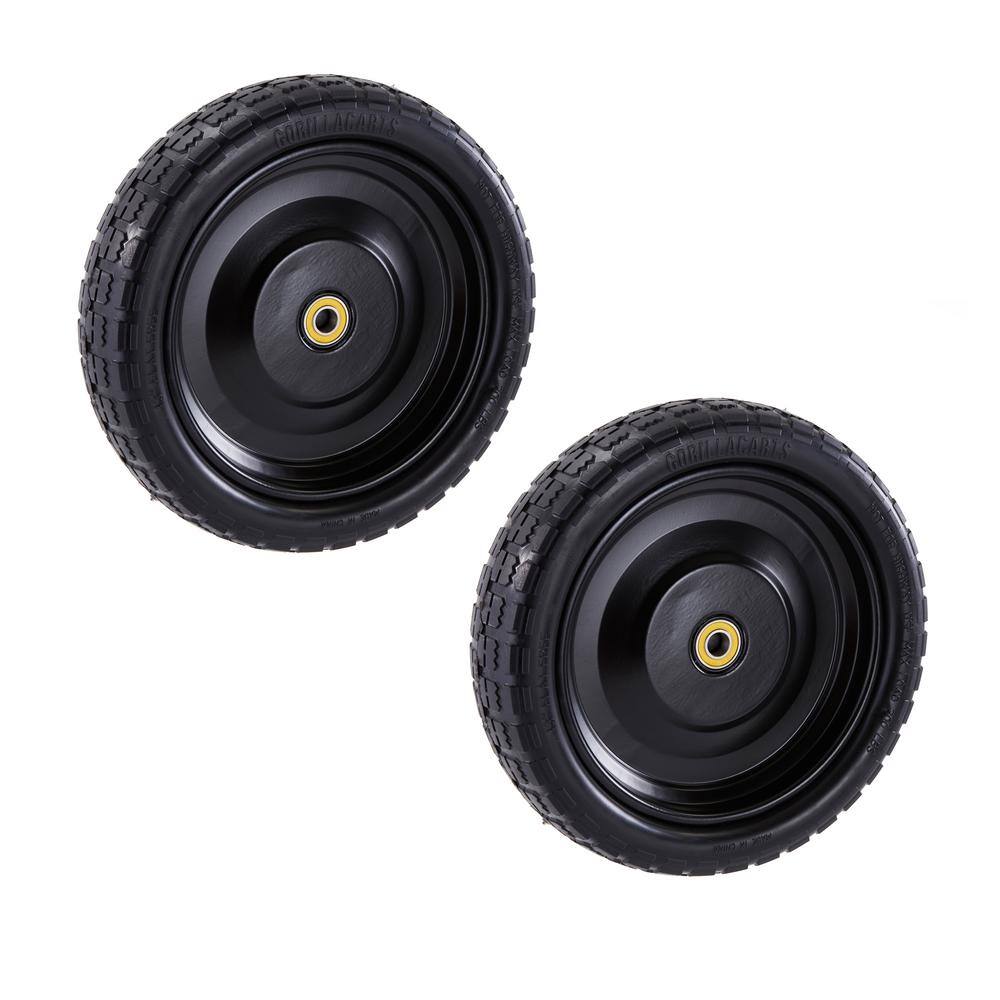 GORILLA CARTS 13 in. No Flat Replacement Tire for Gorilla Carts (2-Pack) GCT-13NF