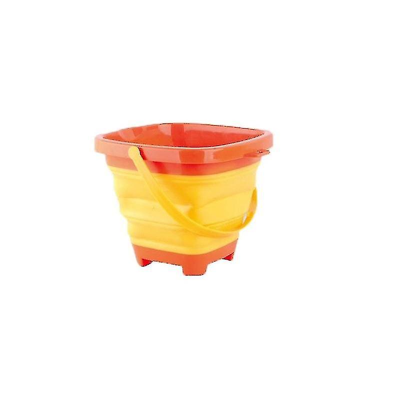 Soft Plastic Folding Bucket Portable Summer Beach Water Toy Telescopic Bucket