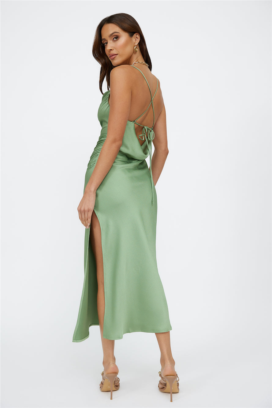 Streets of Paris Maxi Dress Green