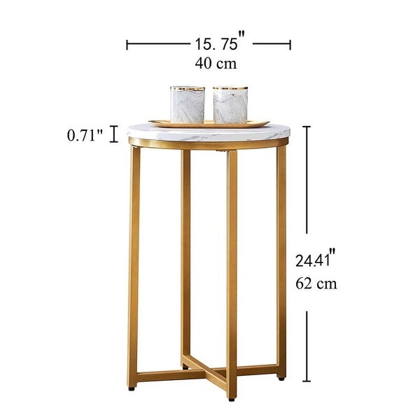 24.41'' Tall Cross Legs End Table