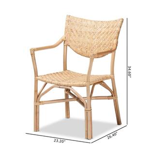 bali  pari Damani Natural Brown Dining Chair 205-2P-12673-HD