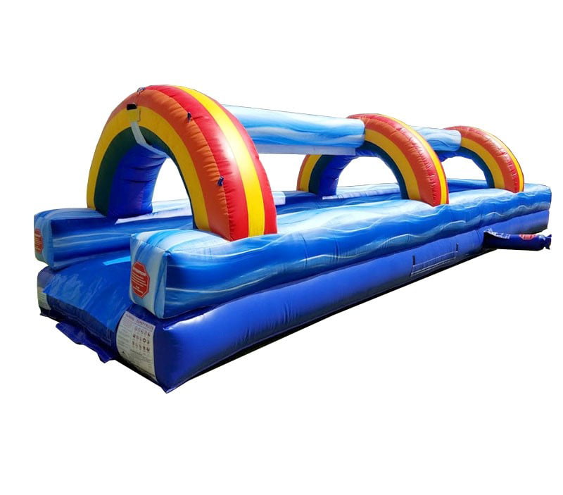 TentandTable Commercial Inflatable Slip n Slide, Blue Marble with Blower, 30'