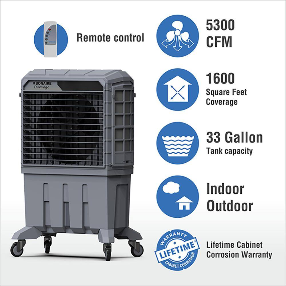 Bonaire Durango 5300 CFM 3-Speed Portable Evaporative Cooler for 1600 sq. ft. CDU6280053