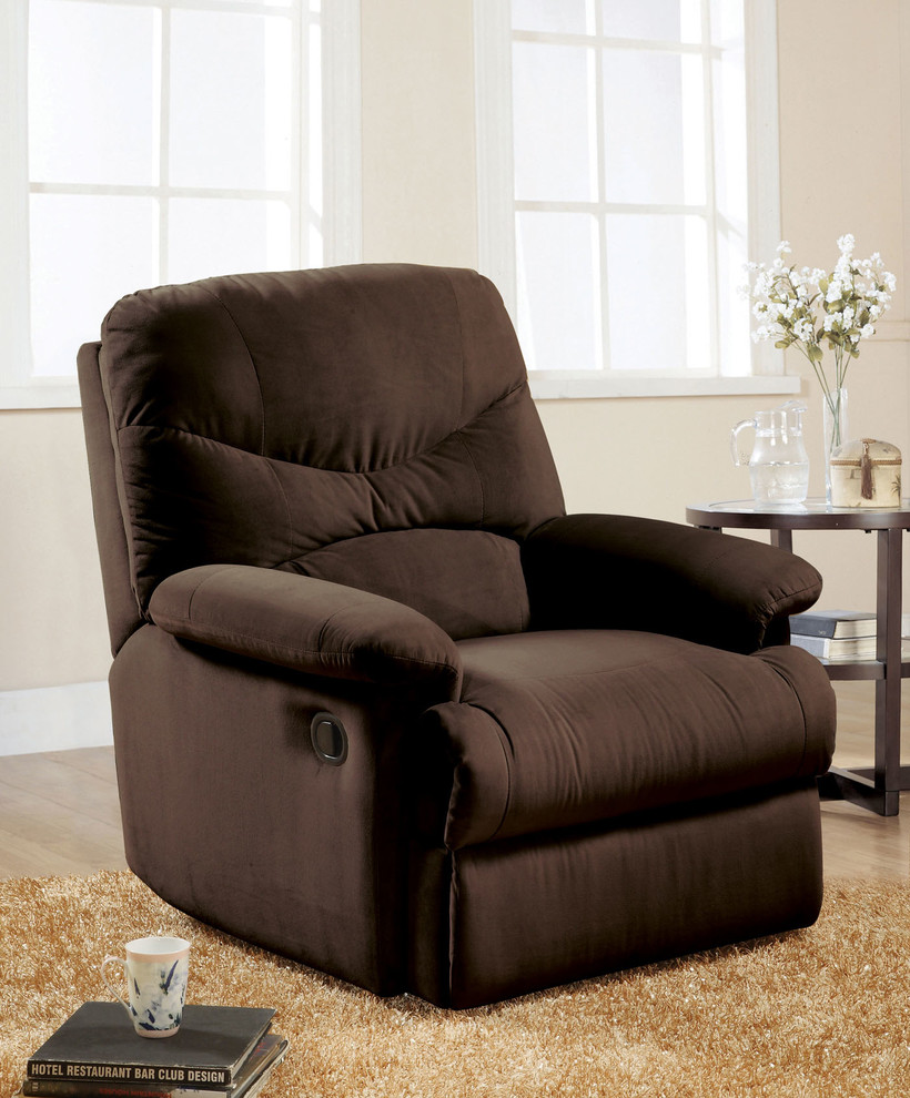 Emma Mason Signature Freedom Microfiber Glider Recliner in Chocolate   Transitional   Recliner Chairs   by Emma Mason  Houzz