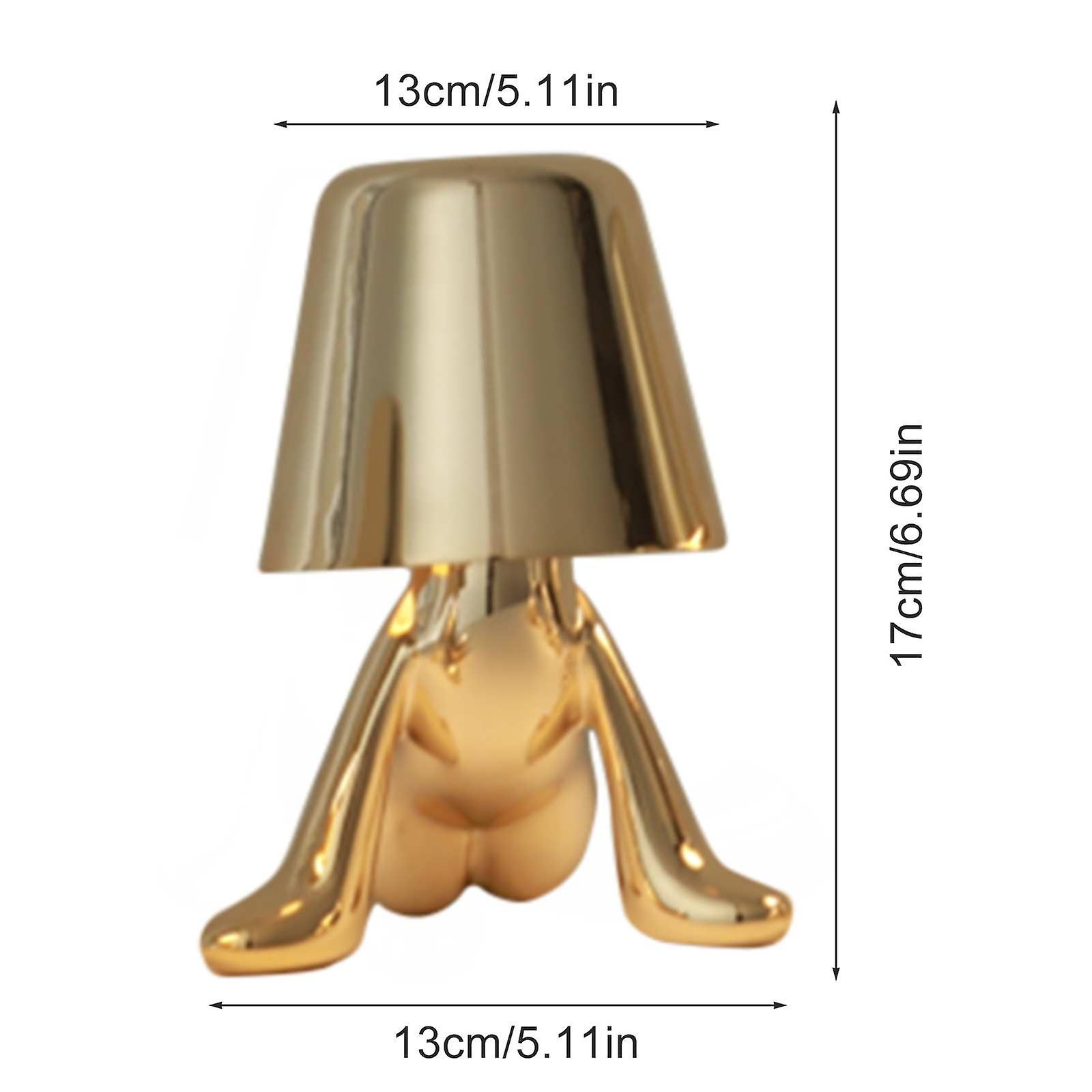 Creative Little Golden Figure Bedside Living Room Decorative Table Lamp (b)