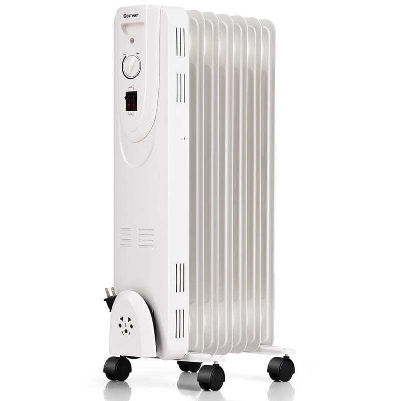 1500W Quiet Oil Filled Space Heater Portable Allergen Free Radiator