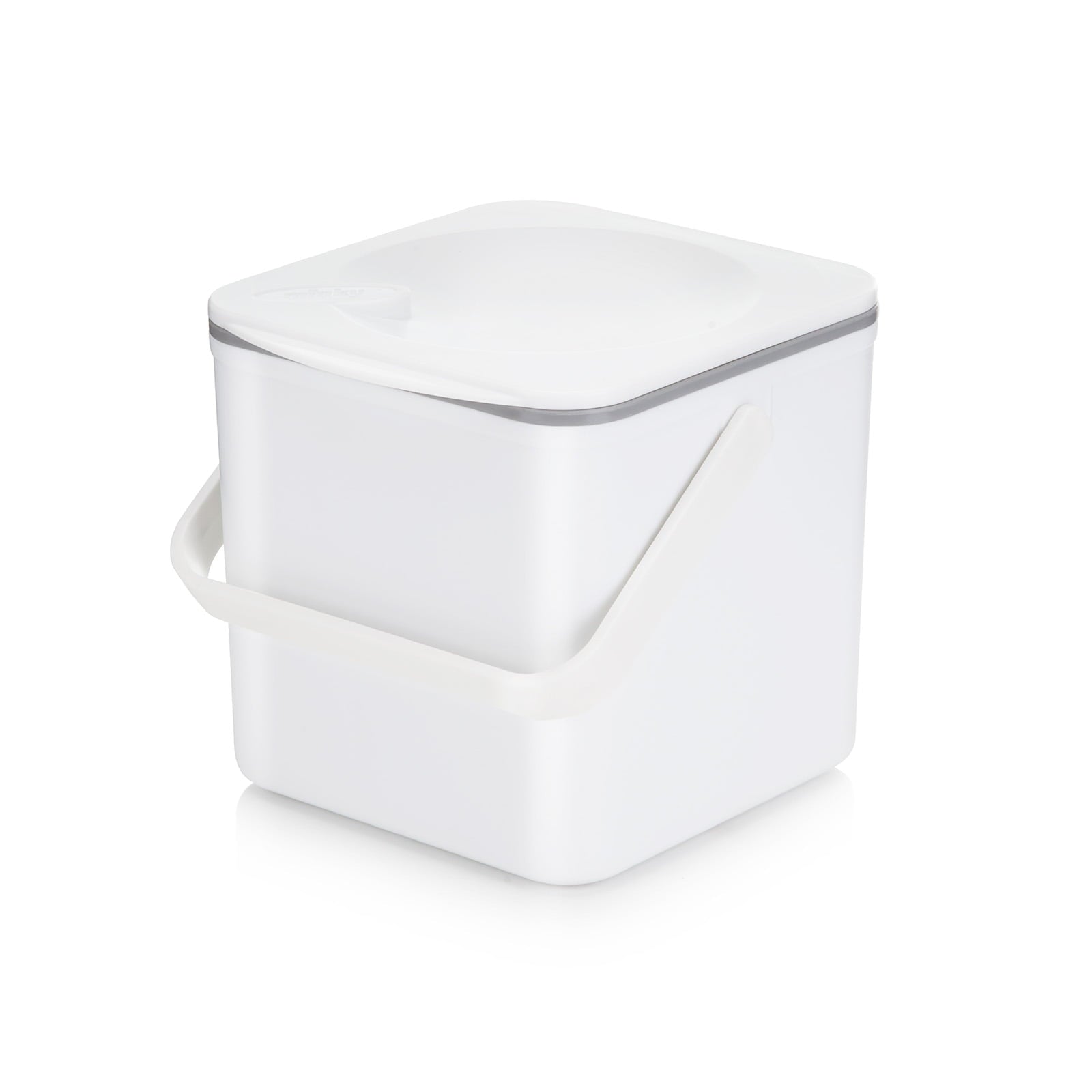 Minky Homecare 0.9 gal White Plastic Kitchen Composting Bin