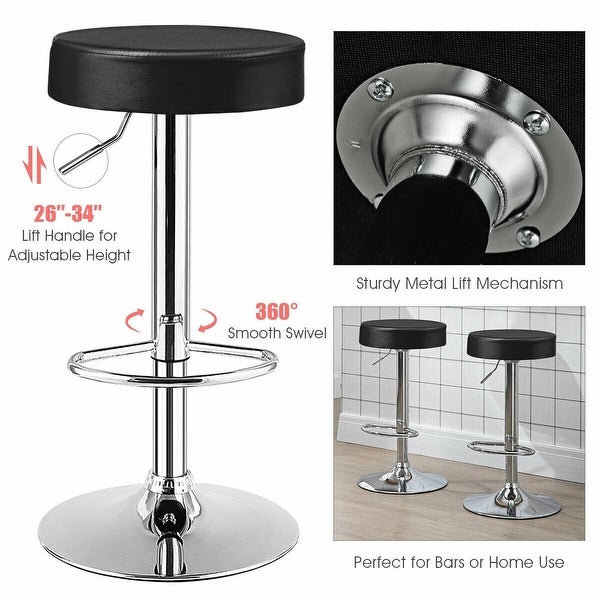 1 PC Round Bar Stool Adjustable Swivel Pub Chair - 14