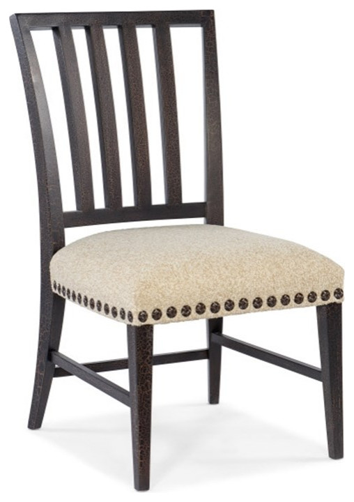 Hooker Furniture Big Sky Wood and Fabric Side Chair in Black (Set of 2)   Transitional   Dining Chairs   by Homesquare  Houzz