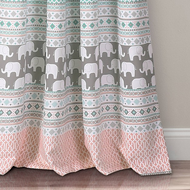 Elephant Striped Window Curtain Panels Lush D cor