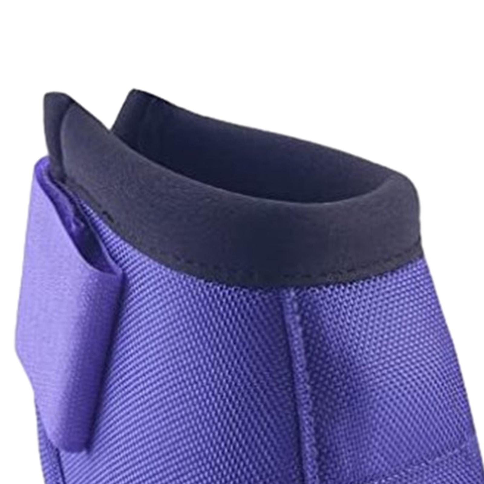 Horse Bell Boots Lightweight Pair Portable Equestrian Equipment Purple S