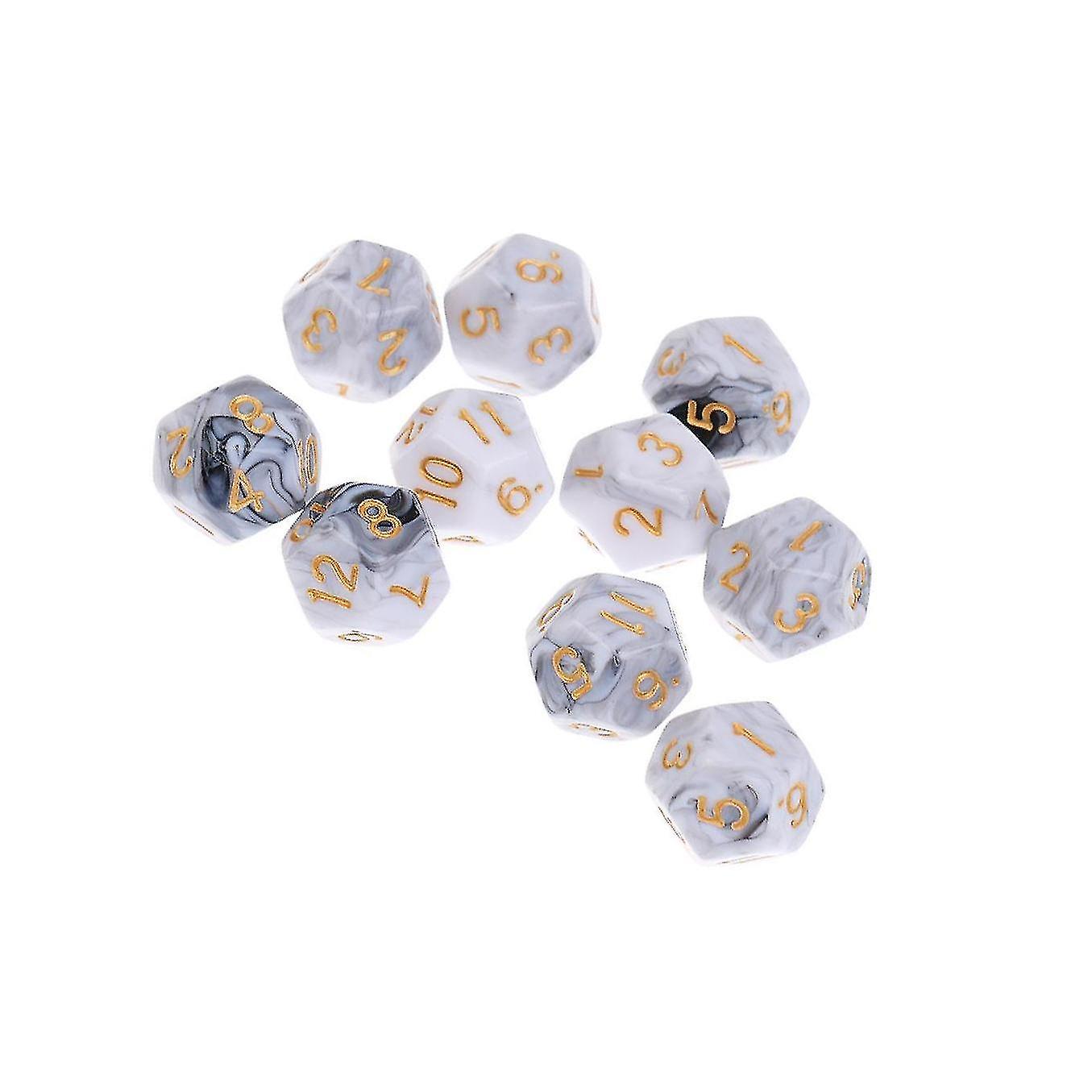 1/5 10pcs 12 Sided Dice D12 Polyhedral Dice For Dungeons And