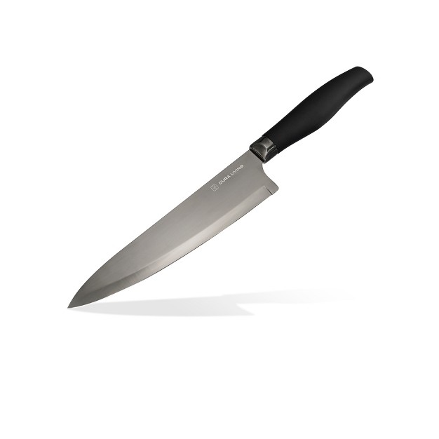 Dura Living Titan Series 8 Inch Titanium Plated Chef Knife With Blade Guard Black