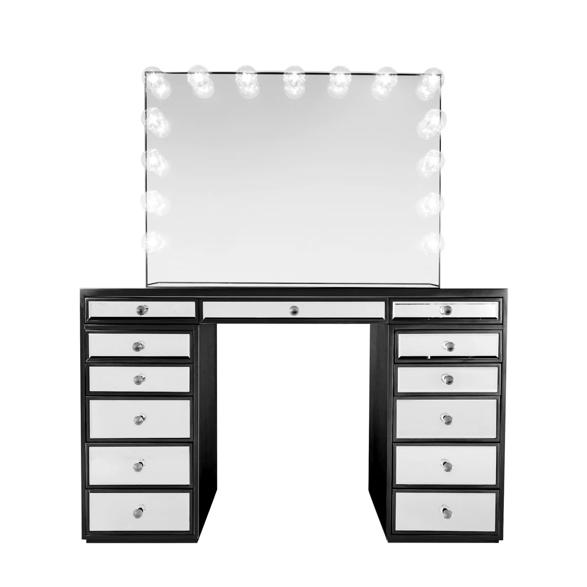 IVFT-MIRSLAY-SLV-N | SlayStation® Plus Premium Mirrored Vanity Table