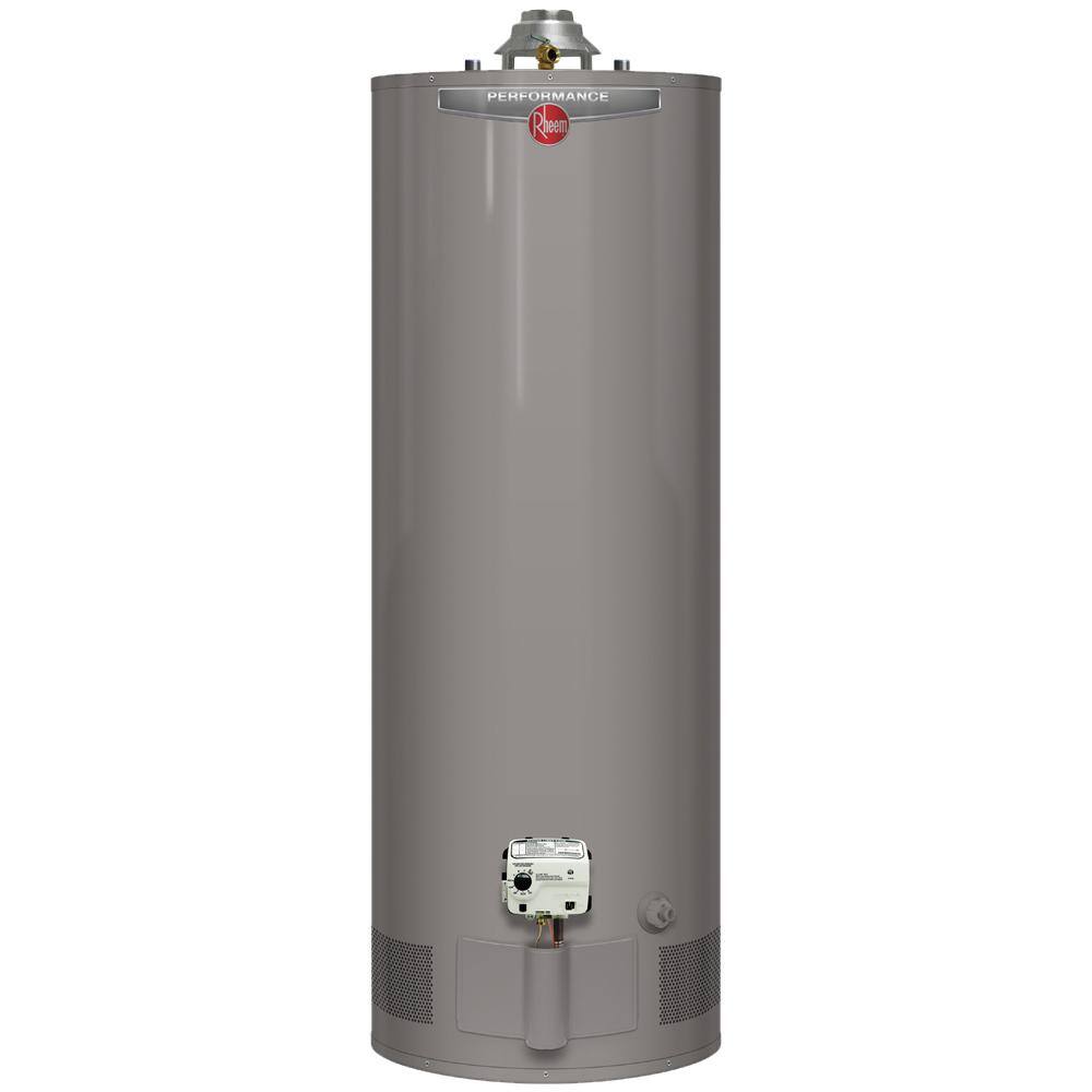 Rheem Performance 40 Gal. Tall 6-Year 40000 BTU Natural Gas Tank Water Heater with Top T and P Valve XG40T06TH40U0