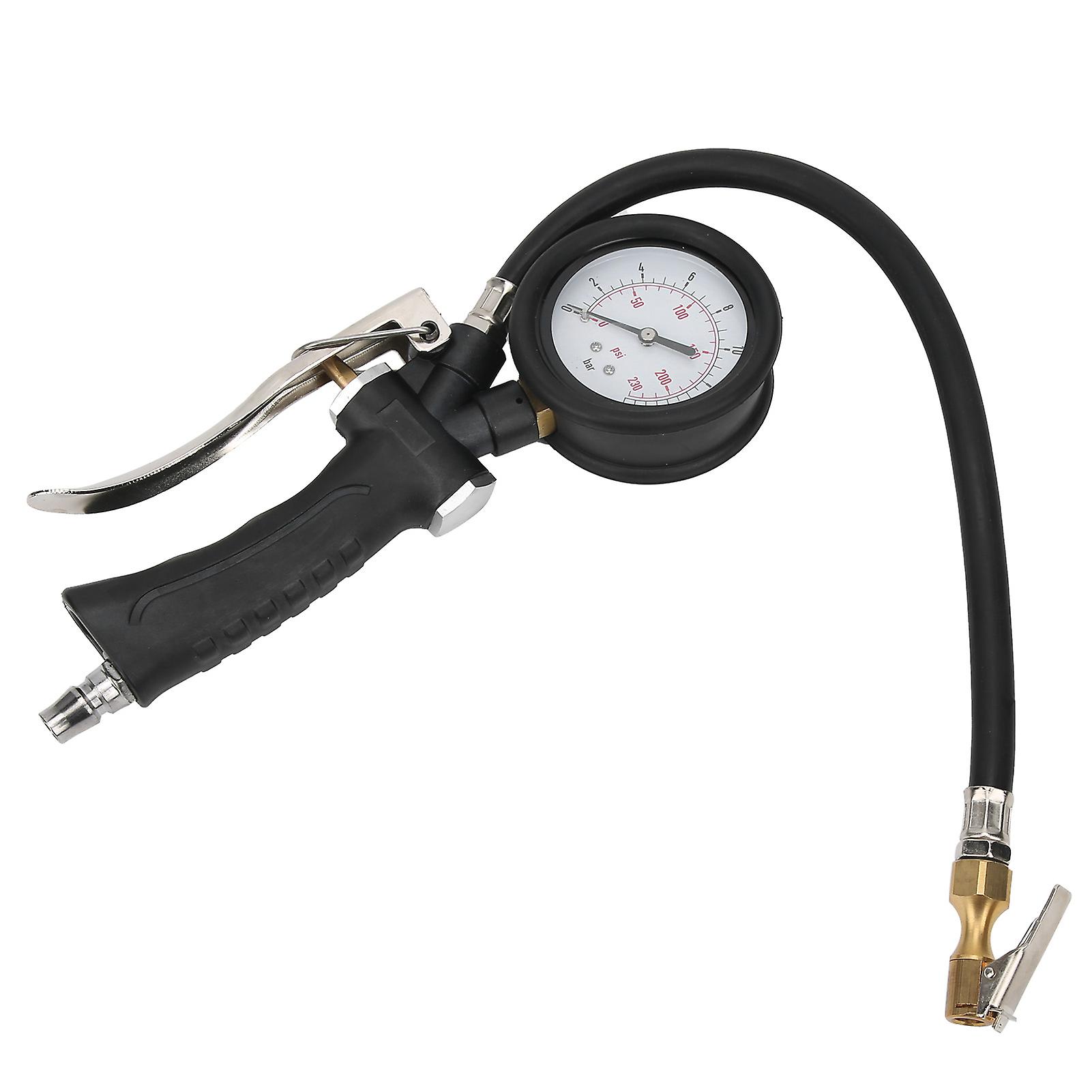 Tire Pressure Inflator Gauge Handheld For Car Motorcycle With Rotatable Head 20104