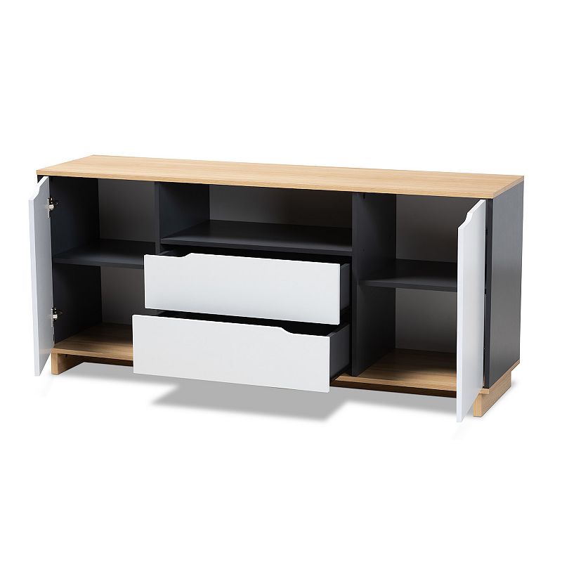 Baxton Studio Reed Sideboard Buffet Table