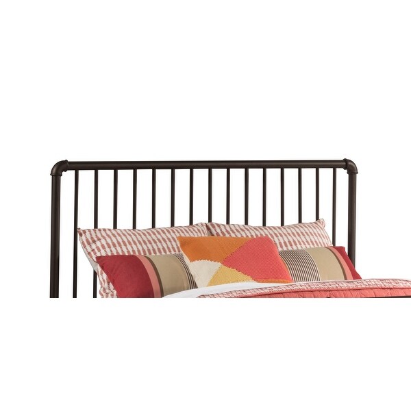 Hillsdale Furniture Brandi Metal Queen Headboard with Frame， Oiled Bronze - - 17784389