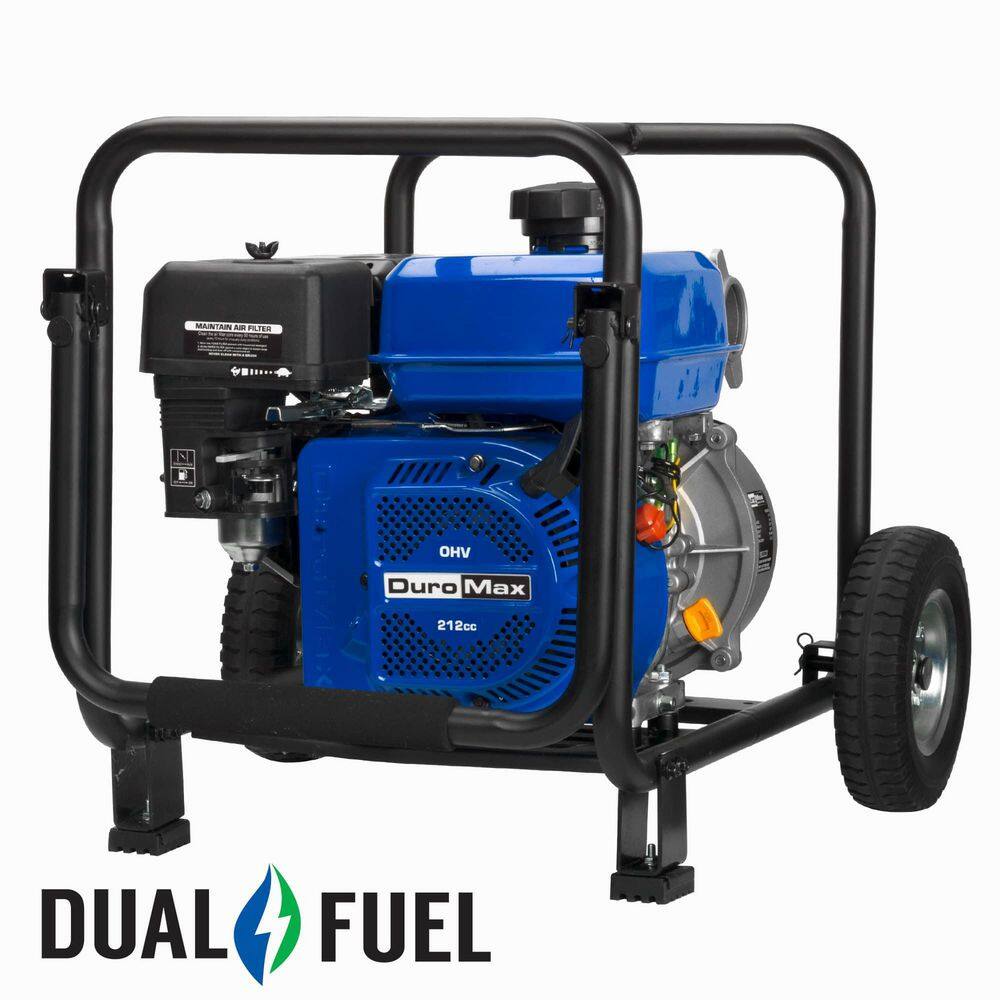 DUROMAX 212cc 2 in. Dual Fuel Semi-Trash Water Pump XP652WX