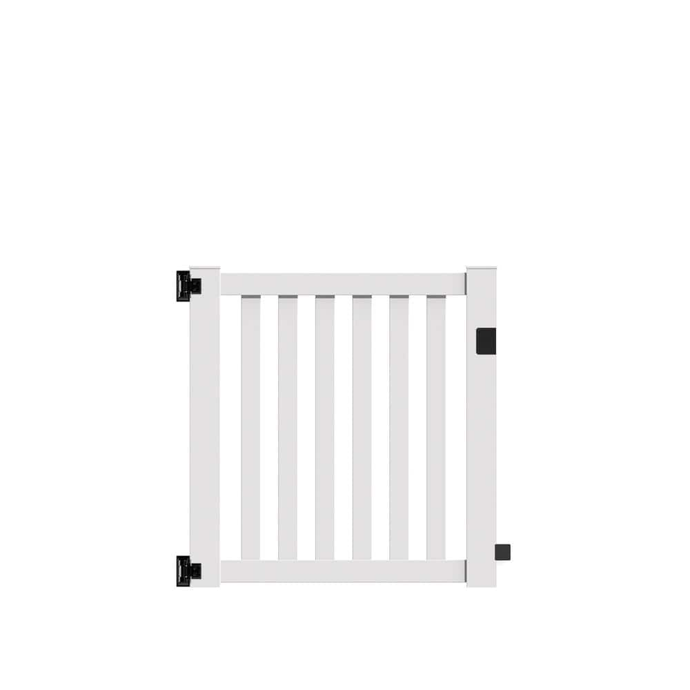 Barrette Outdoor Living Ohio 4 ft. W x 4 ft. H White Vinyl Un-Assembled Fence Gate 73014767