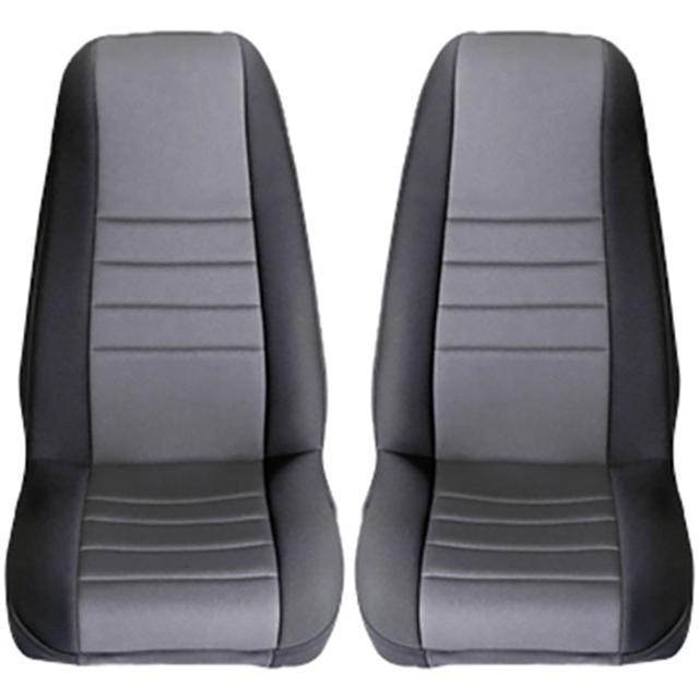 Rugged Ridge 13210.09 Seat Cover Kit， Front， Neoprene， Gray; 97-02 Jeep Wrangler TJ