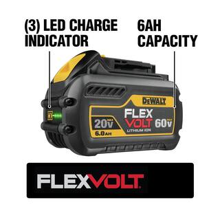 DW FLEXVOLT 60V MAX Cordless Brushless 6-12 in. Track Saw Kit 59 in. Track and (2) FLEXVOLT 6.0Ah Batteries DCS520ST1W606