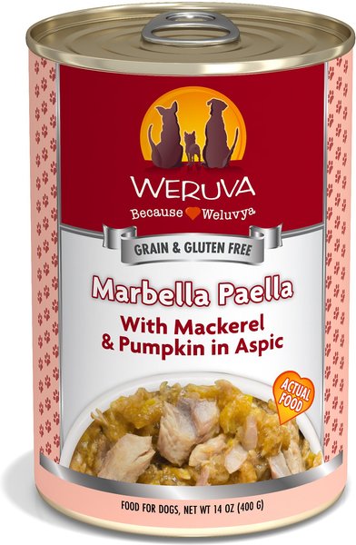 Weruva Marbella Paella with Mackerel and Pumpkin in Aspic Grain-Free Canned Dog Food