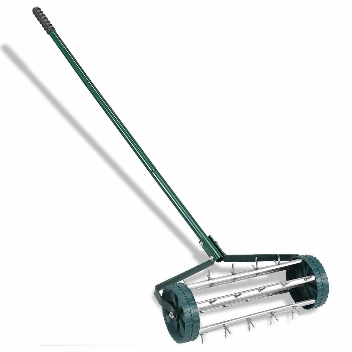 Heavy Duty Rolling Garden Lawn Aerator Roller with Steel Handle - Perfect for Home Grass Maintenance