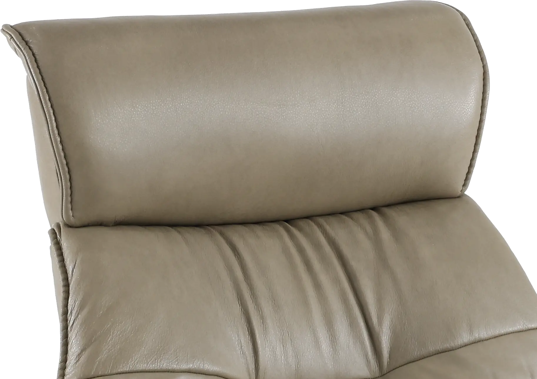 Captain Beige Standard Leather Swivel Glider Power Recliner