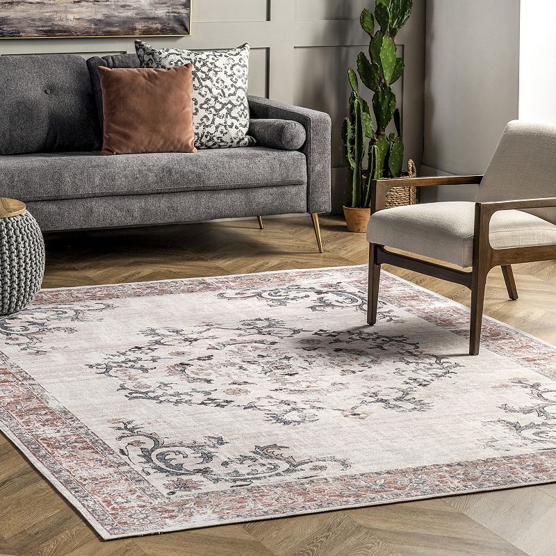 nuLoom Layna Machine Washable Distressed Vintage Area Rug