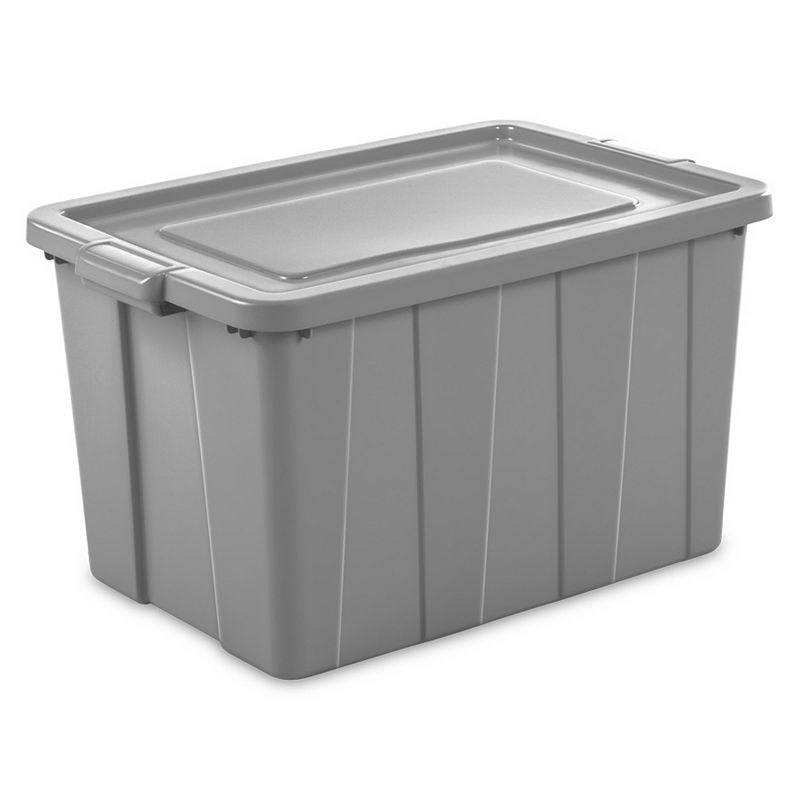 Sterilite Tuff1 30 Gallon Plastic Storage Tote Container Bin w/ Lid (4 Pack)