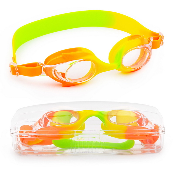 Brybelly Colorful Kids Goggles with Case  Tropical