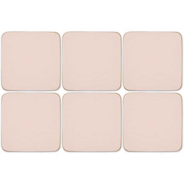 Pimpernel Millenial Pink Coasters Set Of 6 Cork Backed Board Heat And Stain Resistant Drinks Coaster For Tabletop Protection