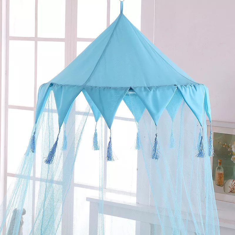 Casablanca Kids Harlequin Sheer Collapsible Hoop Bed Canopy